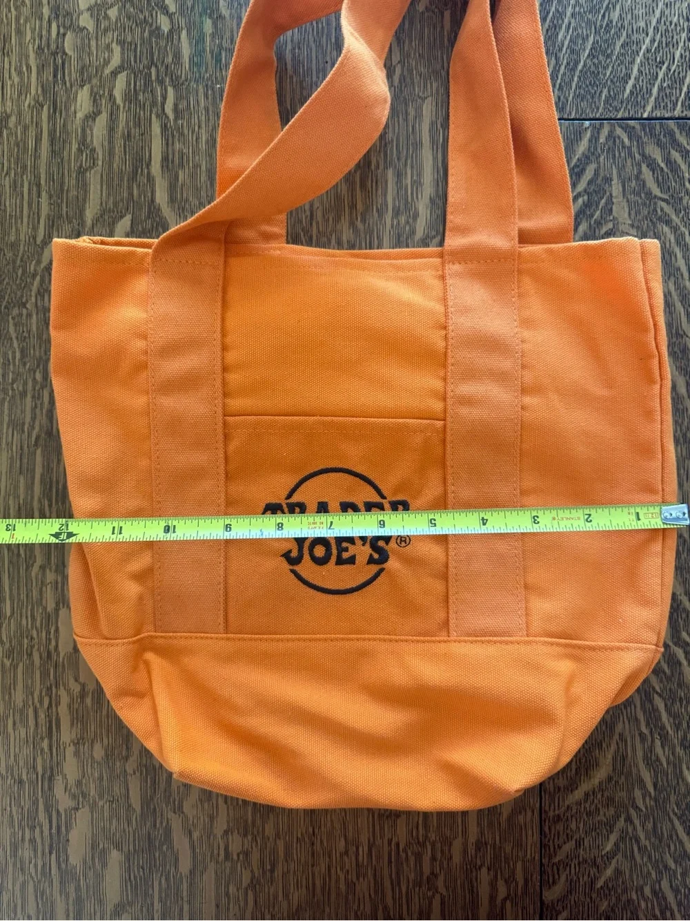 Trader Joe's Orange mini Canvas Tote Bag